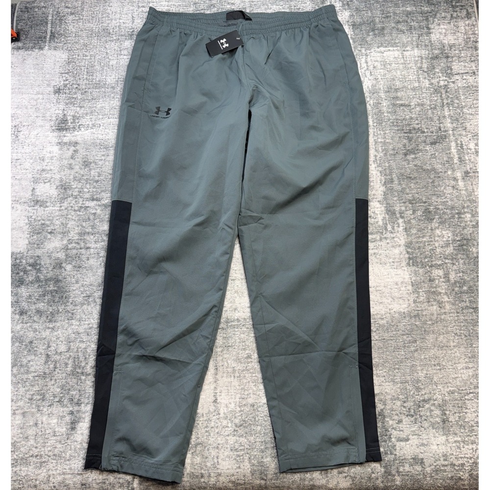 Under Armour Vital Woven Pants Mens 2XL Loose Gray Mesh Training Track Gym NEW